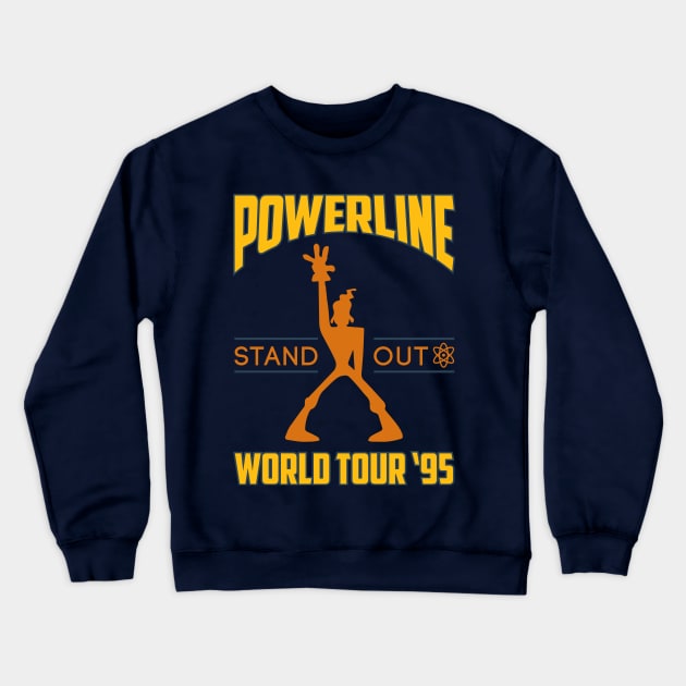 Powerline Concert Tee Crewneck Sweatshirt by Batg1rl